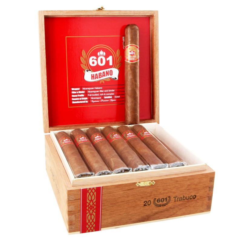 601 RED HABANO TRABUCO 6 1/8 X 58 20  CT BOX