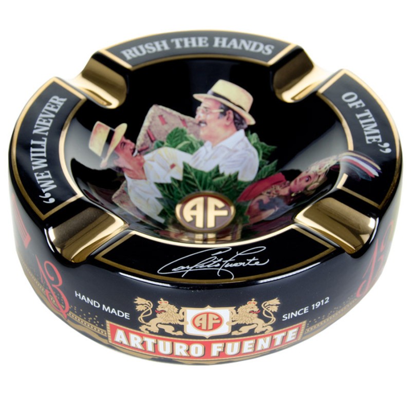 AF HANDS OF TIME ASHTRAY BLACK GREEN RED