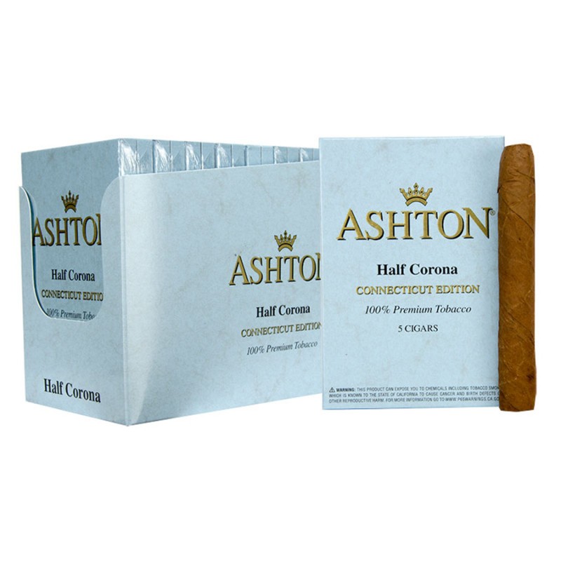 ASHTON SMALL CIGARS HALF CORONA   5 CIGAR PACK / 50 C