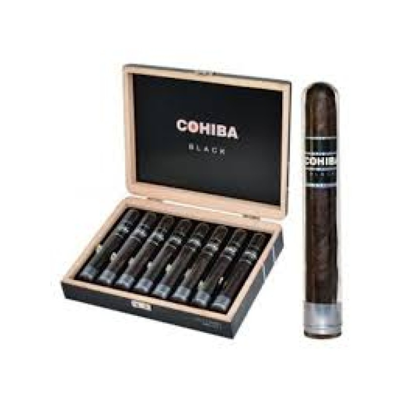 COHIBA BLACK D. R. ROBUSTO CRYSTAL 8 CT BOX 5.50X50.(1/8).
