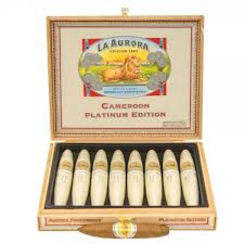 LA AURORA PREFERIDO PLATINUM  TUBO DOUBLE FIGURADO 8 CT BOX