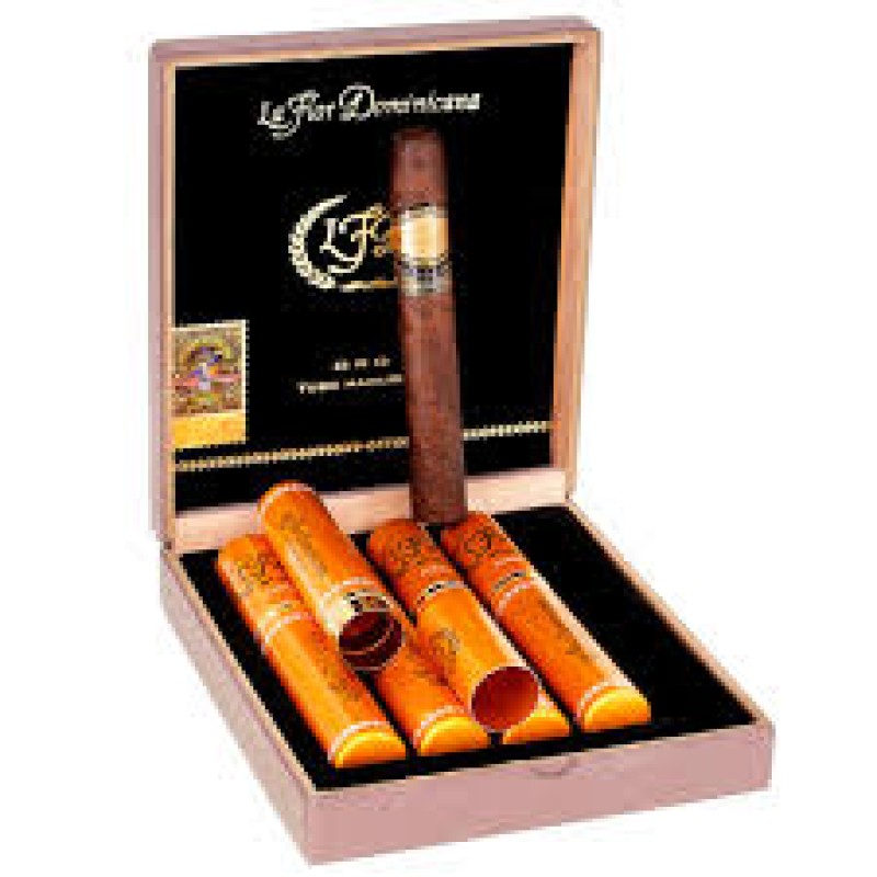 LA  FLOR DOMINICANA ORO TUBO MADURO # 6  5 CT BOX.