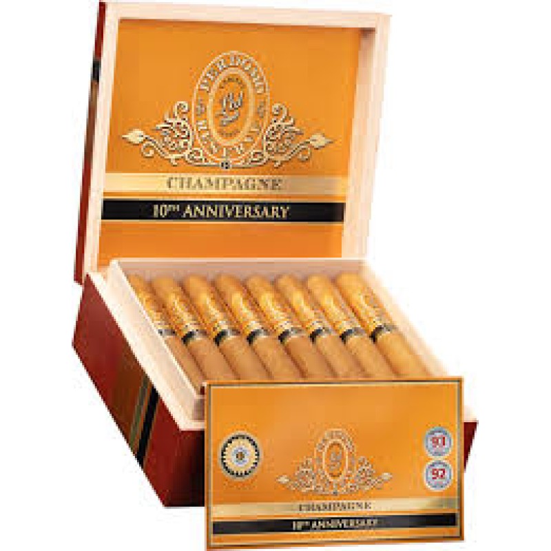 PERDOMO 10TH ANNIVERSARY CHAMPAGNE TORPEDO 25 CT. BOX 7.00X54