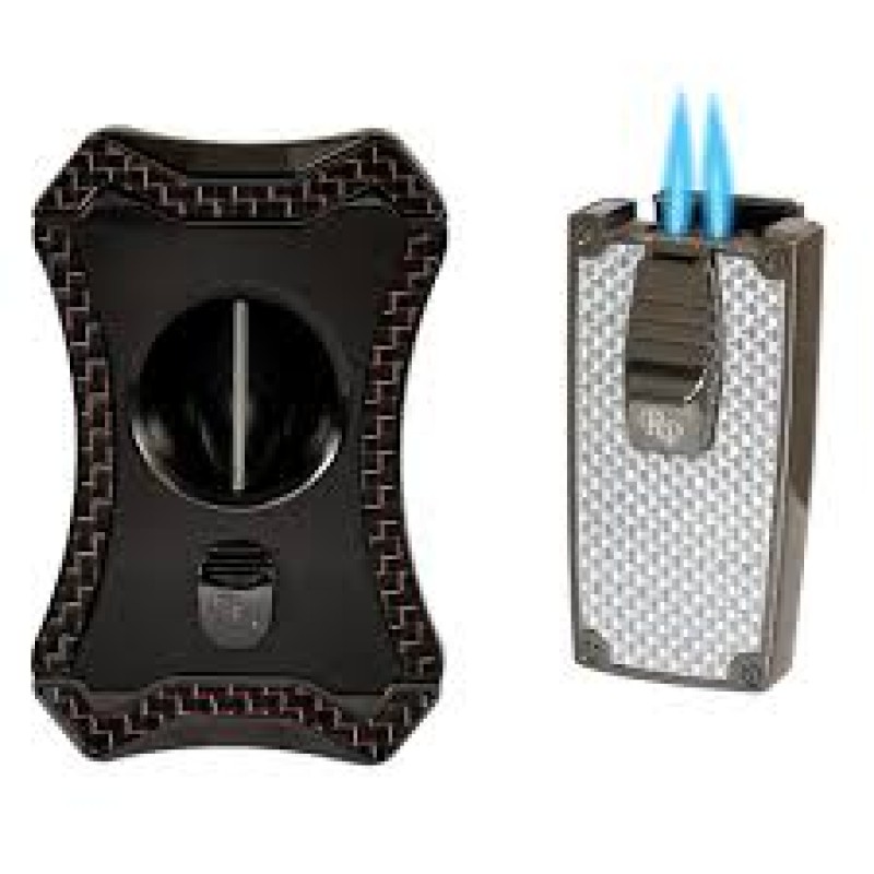 ROCKY PATEL CASE WITH GLASS /CUTTER /LIGHTER