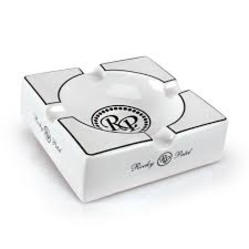 ROCKY PATEL WHITE CERAMIC SQUARE ASH TRAY