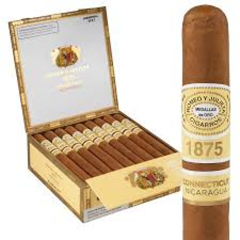 ROMEO Y JULIETA  1875 NICARAGUA CONNECTICUT CHURCHILL 50X7 25 CT BOX